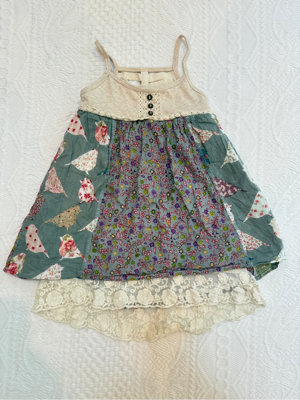 Boho Toddler Girl Dress Size 2T Birds Floral Free Planet